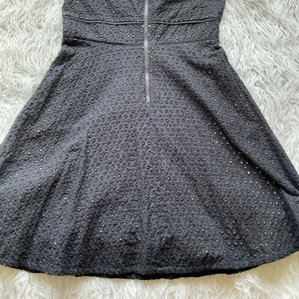 loft black‎ eyelet fit & flare dress - Picture 8 of 8